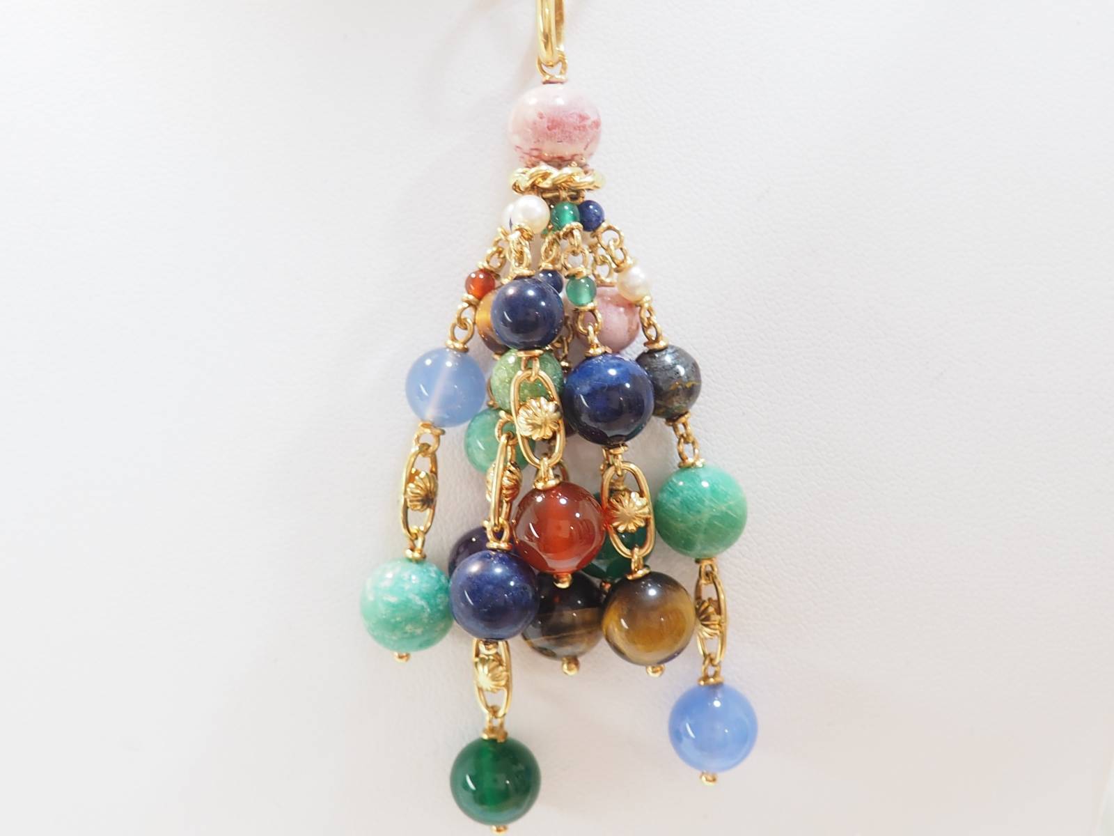 Pendentif Grappe en or jaune et pierres fines en vente à Marseille