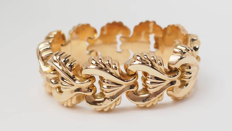 Bracelet Tank en or jaune en vente à Marseille