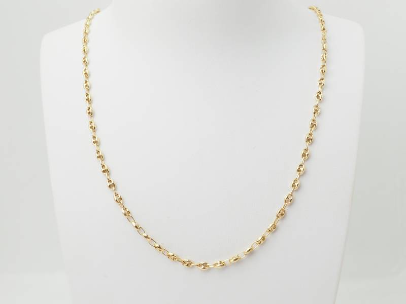 Collier maille grain de café en or jaune en vente à Marseille - rf 33395