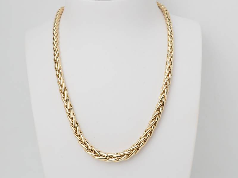 Collier maille palmier en or jaune en vente à Marseille