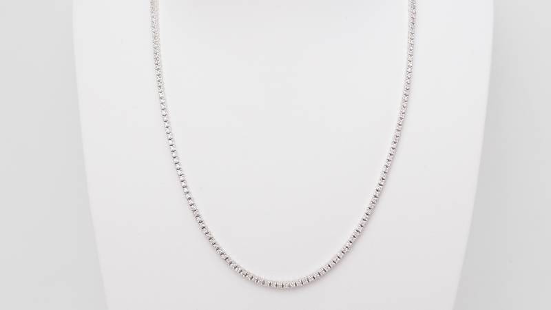 Collier rivière en or blanc et diamants 2,37cts en vente à Marseille - rf 32848