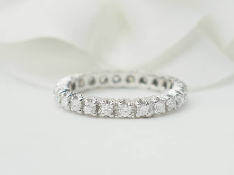 Alliance américaine en or blanc et diamants 0,75ct en vente à Marseille - rf 33427