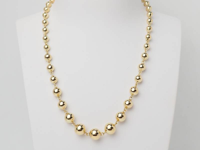 Collier marseillais boules en chute en or jaune en vente à Marseille - rf 33480