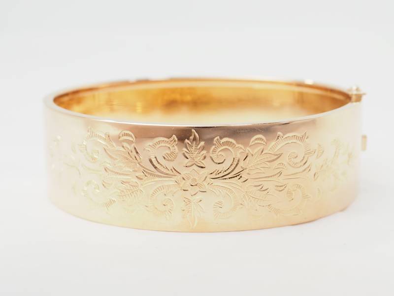 Bracelet floral ancien en or rose en vente près d'Aubagne