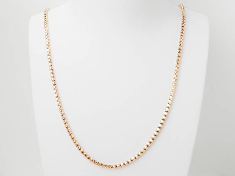 Collier en or rose maille venitienne ronde  en vente à Marseille