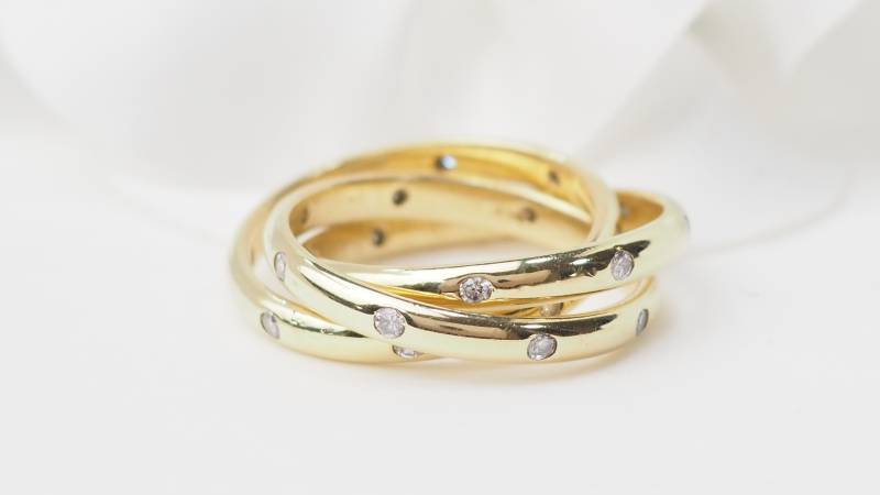 Alliance 3 anneaux en or jaune en vente à Marseille
