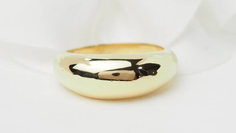 Bague jonc en or jaune 18kt en vente à Marseille