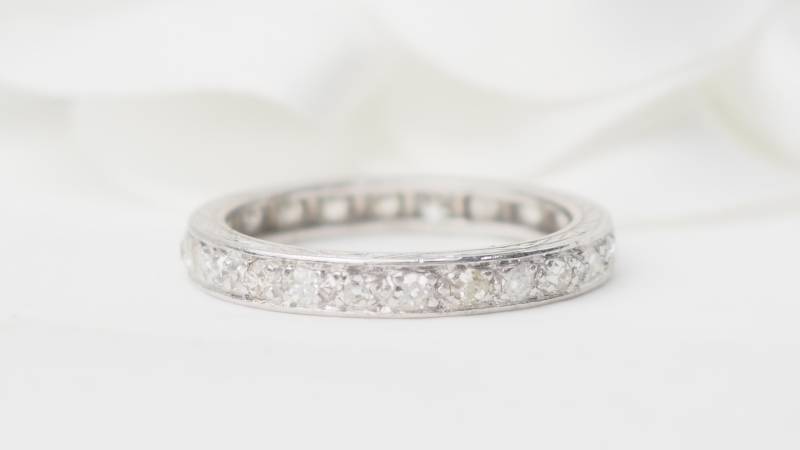 Alliance américaine en platine et diamants 0.80ct en vente à Marseille - rf 31755