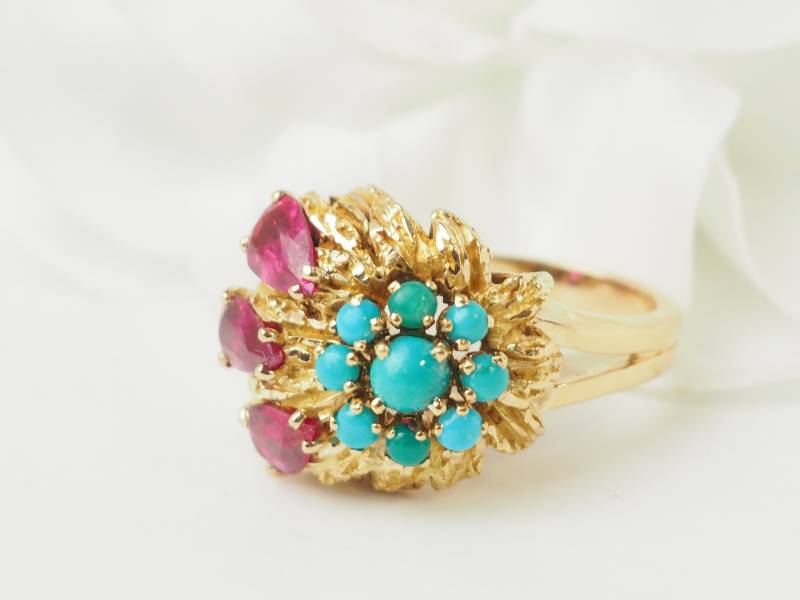 bague fleur ancienne