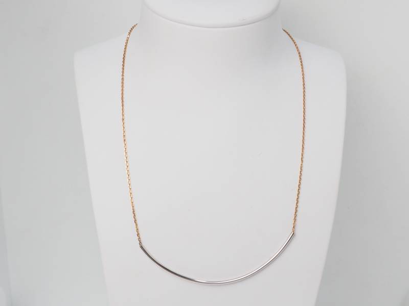 Collier arc en or bicolore 
