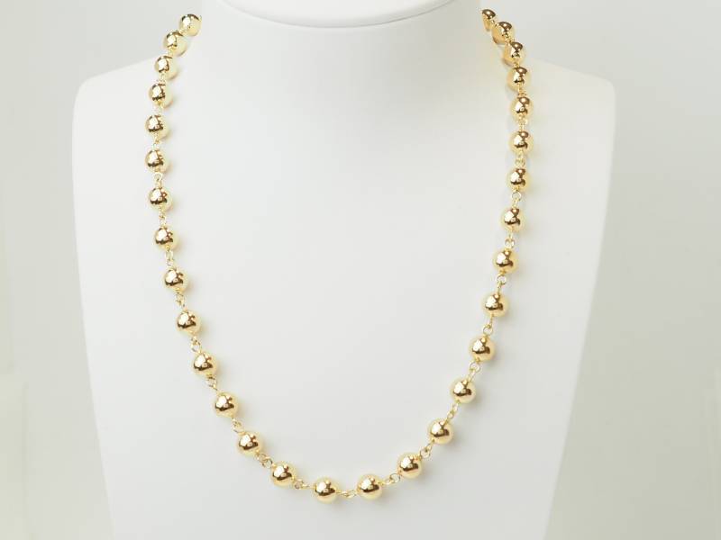 Collier marseillais à boules régulières 7mm en or jaune