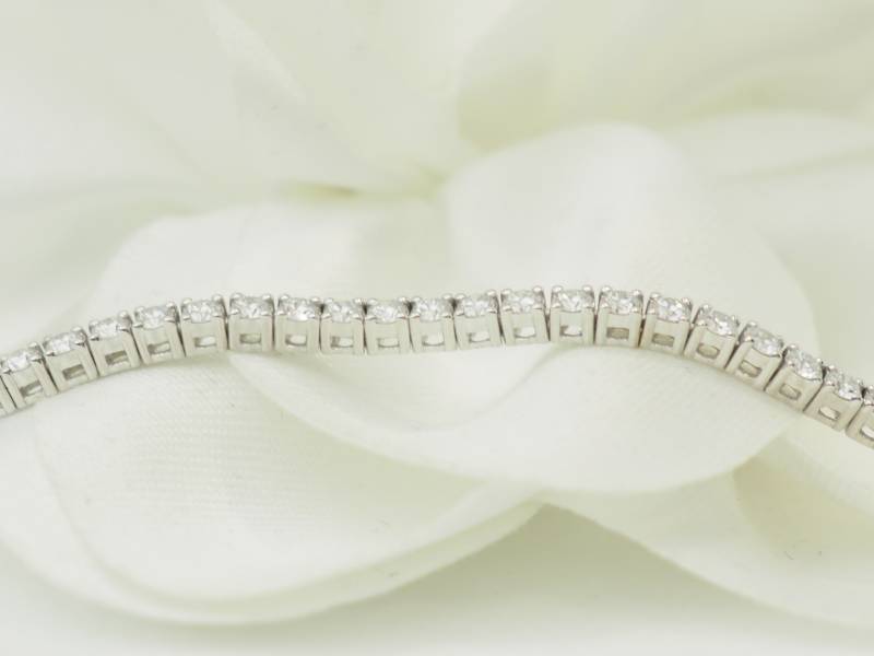 Acheter bracelet rivière en or blanc et diamants